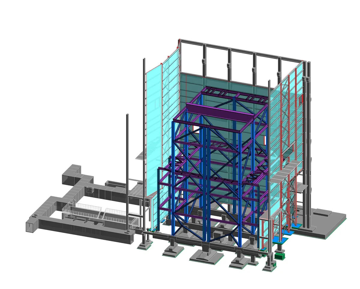 Steel frame — Tekla model
